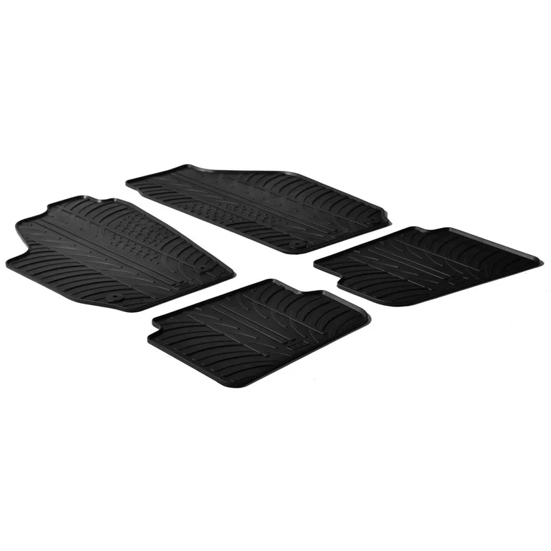 Gledring Rubbermatten passend voor Skoda Fabia II 2007-2014 (T profiel 4-delig + montageclips)
