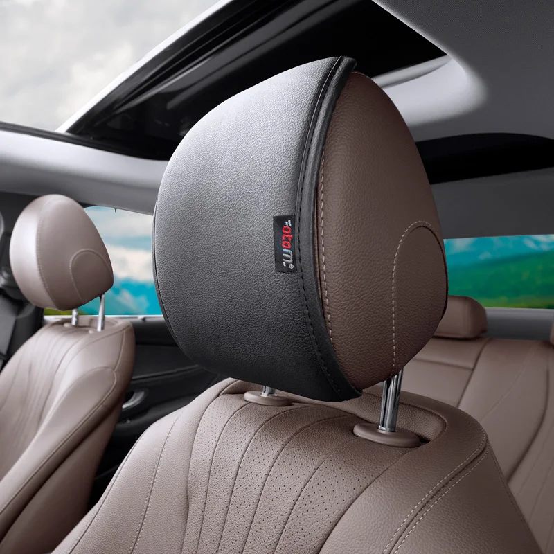 otoM Universele Hoofdsteunprotector in Zwart Leer – 1-stuks