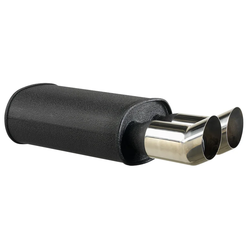 AutoStyle Stalen Sportuitlaat Universeel – 2x76mm DTM – 63,5mm aansluiting