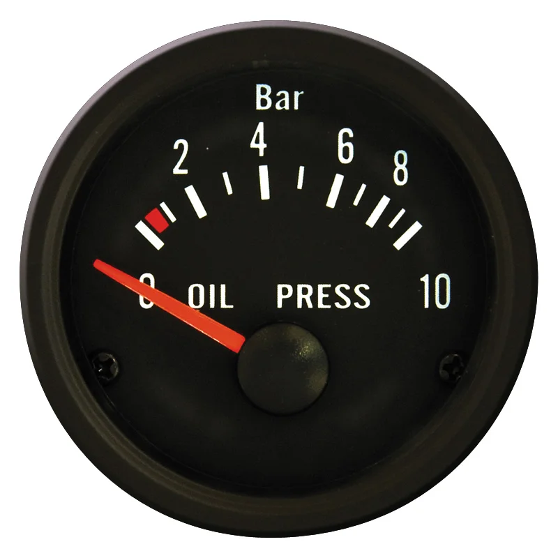 AutoStyle Performance Instrument Zwart Oliedrukmeter 0-10 bar 52mm