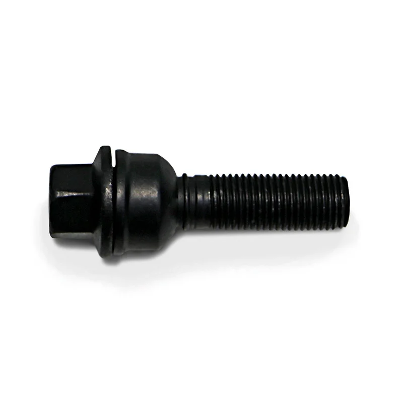H&R Wielbout bolkonisch met beweegbare ring R14 M14x1.50 - Lengte 38mm - Zwart (bv. passend voor Audi Q3, Q5)