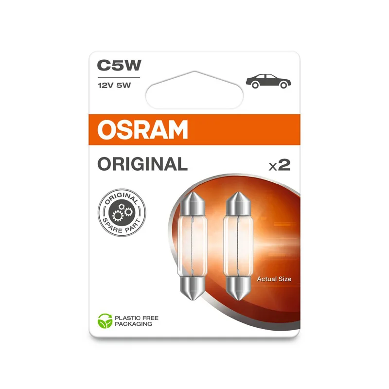 Osram Original Halogeen lampen - Festoon 36mm 12/5W - set à 2 stuks