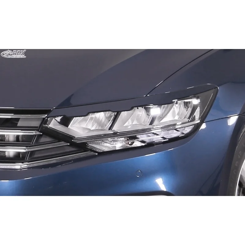 RDX Koplampspoilers passend voor Volkswagen Passat 3G B8 Facelift 2019- (Gekarteld) (ABS)