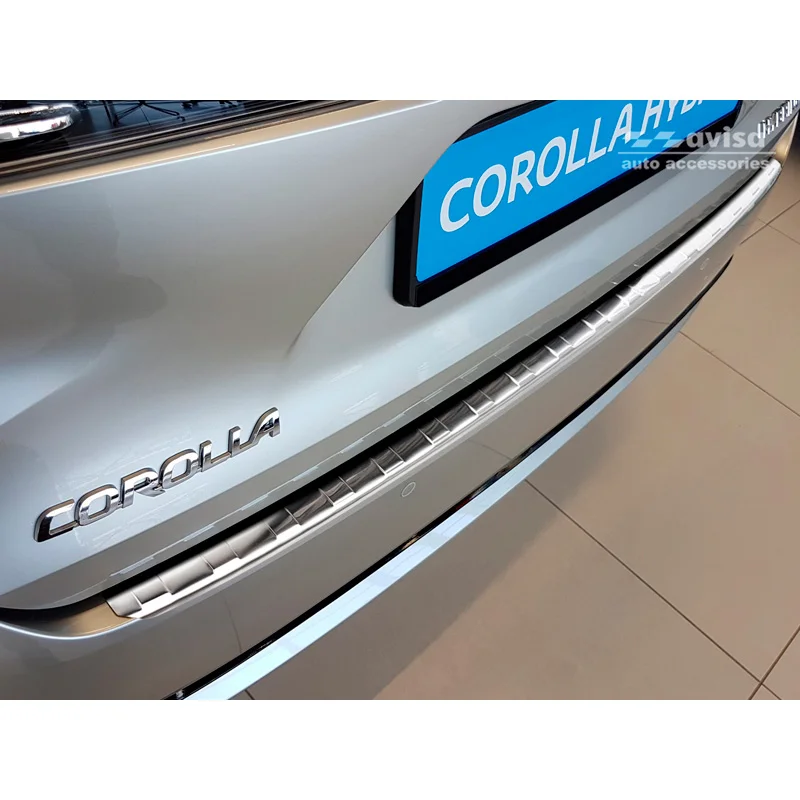 Avisa RVS Achterbumperprotector passend voor Toyota Corolla XII Combi 2019- (incl. GR Sport) & Suzuki Swace Combi 2020- - Zilver