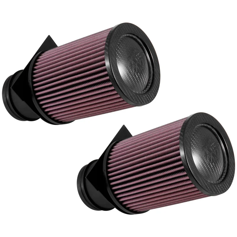 K&N vervangingsfilterset passend voor Audi R8 5.2 V10 (Automaat) 2014-2015 / R8 5.2 V10 2017- & Lamborghini Huracan 5.2 V10 2015- (E-0658)