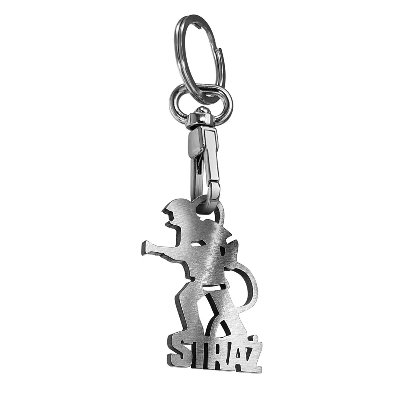 Avisa RVS sleutelhanger - 'Brandweerman / Straz' (Zilver)