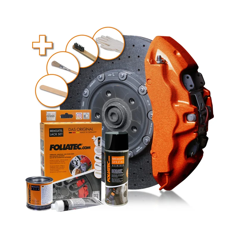 Foliatec Remklauwlakset - cosmic orange metallic - 3 Componenten