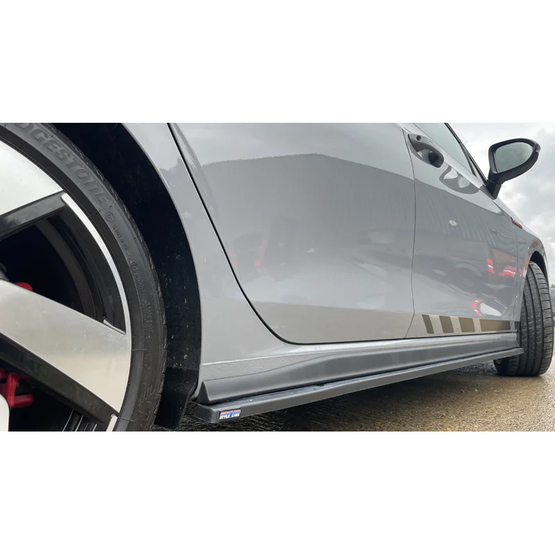 RGM Set Sideskirts passend voor Volkswagen Golf VIII Hatchback GTi/R-Line 09/2020- - Zwart (ABS)