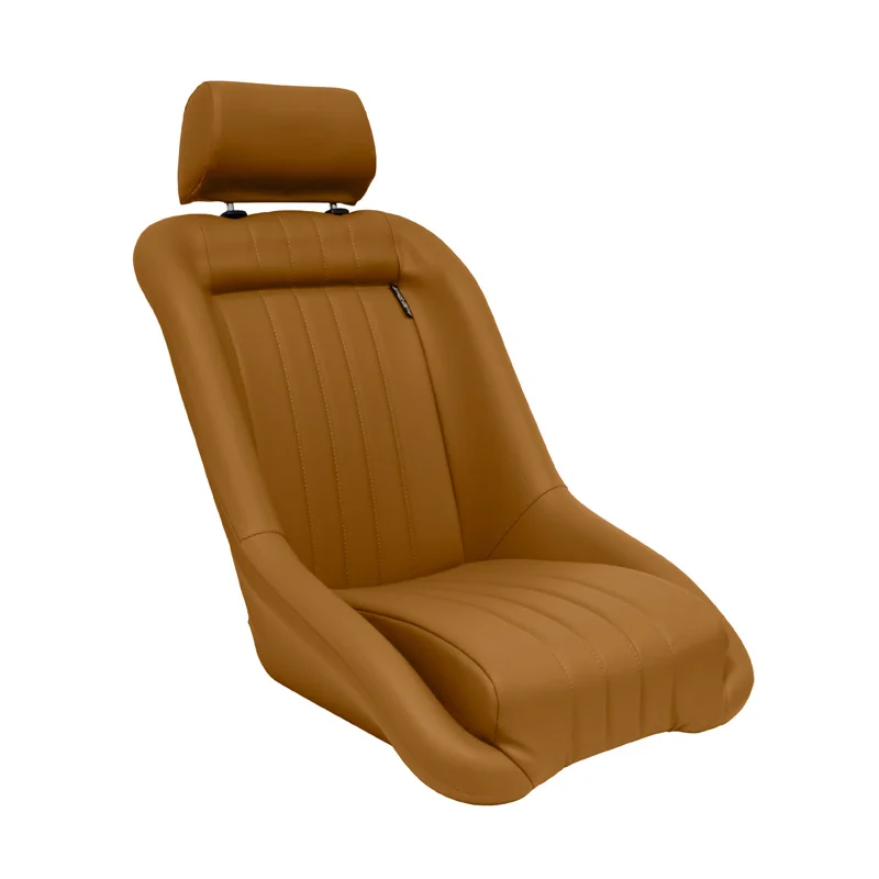 AutoStyle Sportstoel ‘Classic’ – Beige Kunstleder – Vaste rugleuning + Hoofdsteun – incl. sledes