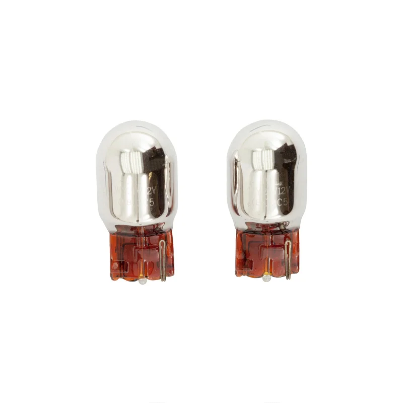 AutoStyle T-20 (WY21W) Lampen 21W/12V Amber ChroomCoated, set à 2 stuks