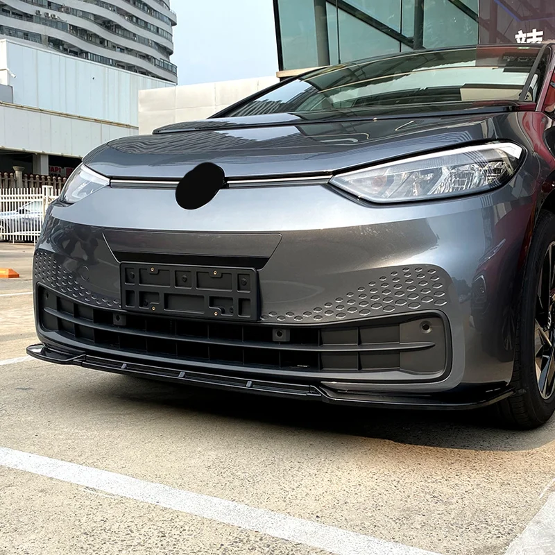 AutoStyle Voorspoilerlip passend voor Volkswagen ID.3 2020- (Glanzend Zwart ABS)