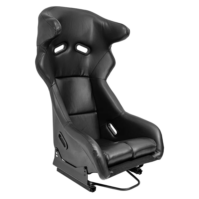 AutoStyle Sportstoel ‘FS’ – Zwart Kunstleder – Vaste polyester rugleuning – incl. sledes