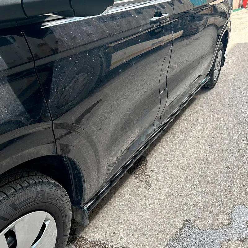 Oneway Set Sideskirts passend voor Volkswagen Transporter T7 LWB 2024- & Ford Transit Custom (V710) LWB 2023- – Glanzend zwart
