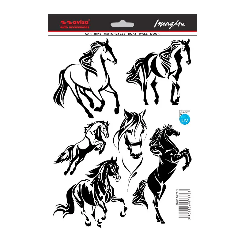 Avisa Auto Tattoo Sticker Mustang set - 19x28cm