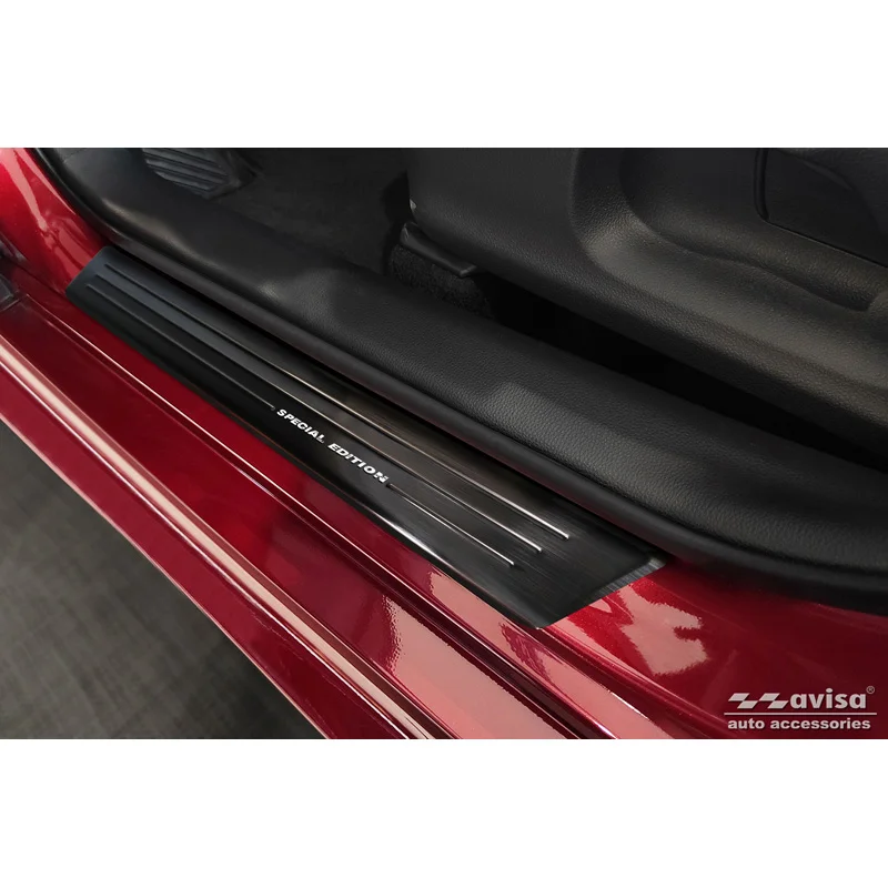 Avisa Zwart RVS Instaplijsten passend voor Toyota Yaris 2020- incl. Facelift, excl. GR / Toyota Yaris Cross 2021- / Toyota C-HR II 2023- - 'Special Edition' - 4-delig