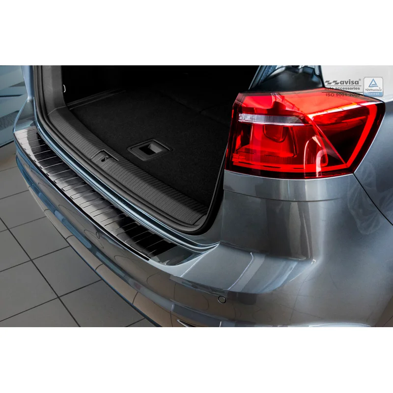 Avisa RVS Achterbumperprotector passend voor Volkswagen Golf VII Sportsvan 2014- - Zwart