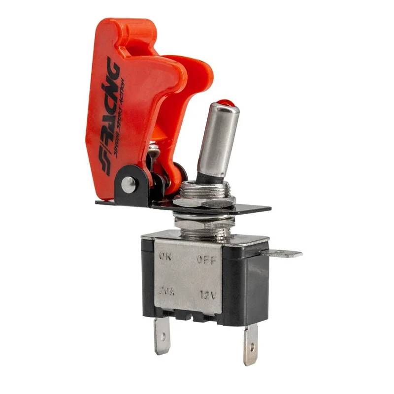 Simoni Racing Baby Go Schakelaar – Rood + Rode LED – 12V/20Amp