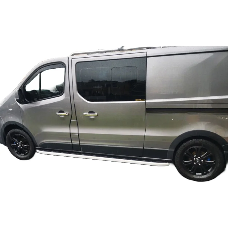 Oneway Set spatbordverbreders (Trims) passend voor Renault Trafic 2014- & Opel Vivaro 2014-2018 (Lange wielbasis) - Matzwart