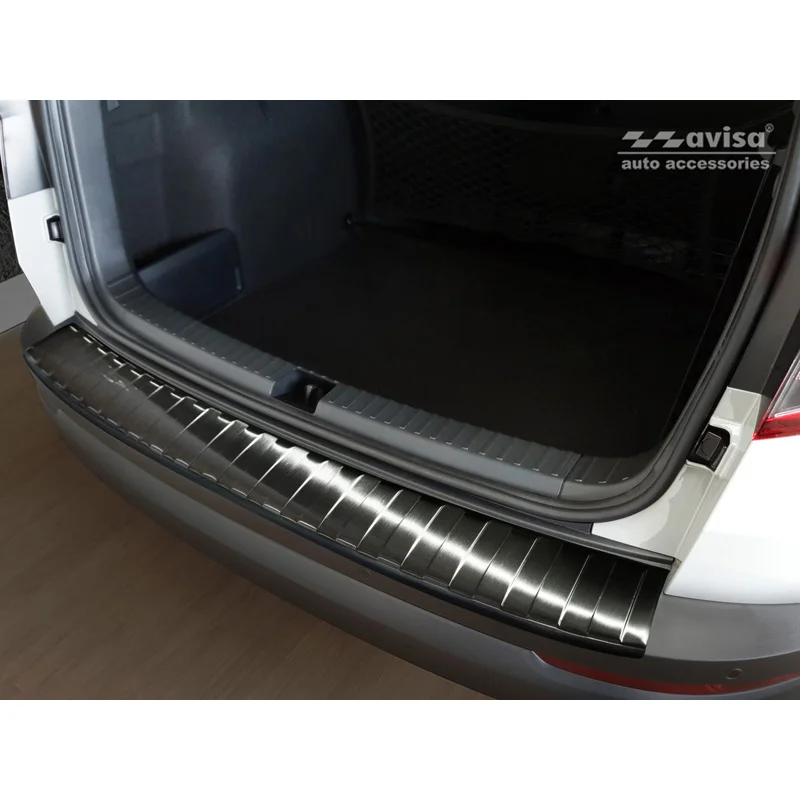 Avisa RVS Achterbumperprotector passend voor Skoda Karoq 2017-2022 - Zwart