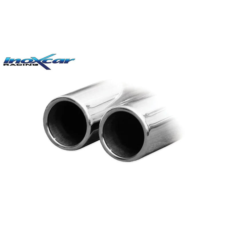 InoXcar 100% RVS Sportuitlaat passend voor Seat Ibiza SC (6J) 1.2 Tsi FR 110pk 2015- 2x80mm