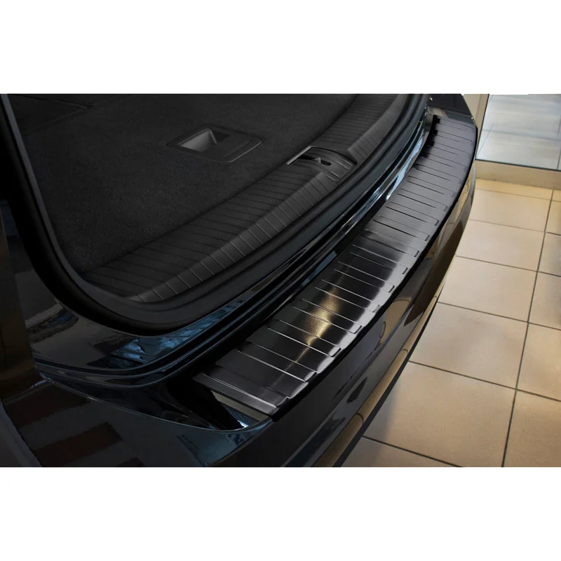 Avisa RVS Achterbumperprotector passend voor Volkswagen Touran III 2015- incl. R-Line - Zwart