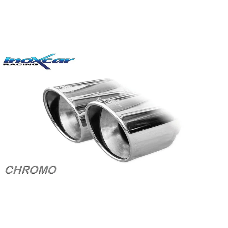InoXcar 100% RVS Dubbele sportuitlaat passend voor Audi S3 (8V) 2.0 TFSI 300pk 2013- 2x80mm X-Race