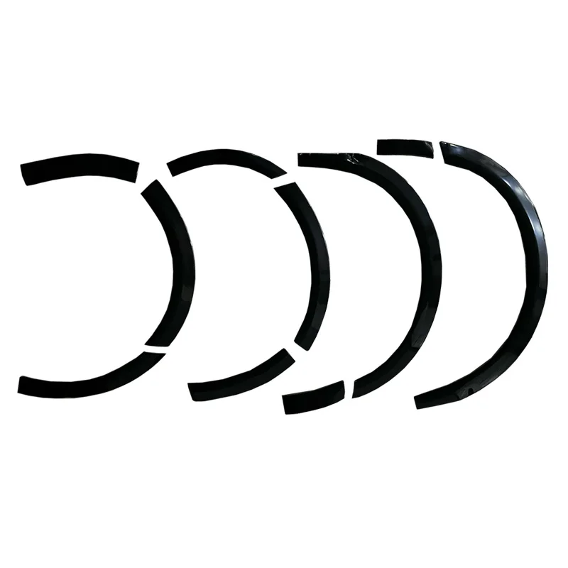 Oneway Set spatbordverbreders (Trims) passend voor Volkswagen Transporter T5-T5.1 2003-2015 (Korte wielbasis/Schuifdeur links) – Glanzend zwart