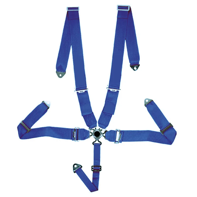 AutoStyle Racing Sportgordel 5-Punts Blauw + Quick Release + E-keur (3-inch)