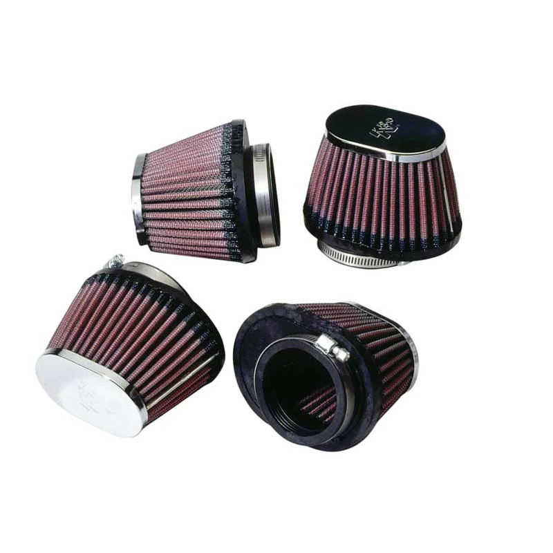 K&N Universeel Luchtfilter Ovaal/Konisch 54mm offset aansluiting, 102mm onder, 76mm top, 70mm hoogte (4 stuks) (RC-0984)