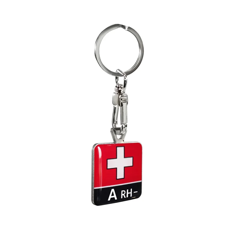 Avisa RVS sleutelhanger - 'Blood Type' A RH-