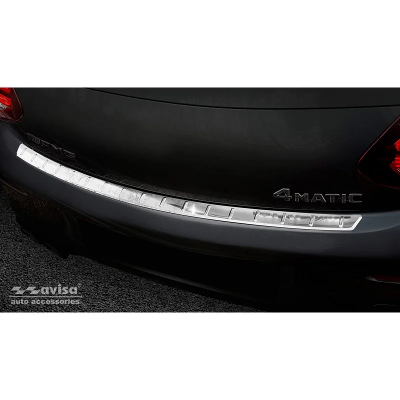 Avisa RVS Achterbumperprotector passend voor Mercedes C-Klasse C205 Coupe AMG 2015-2021 - Zilver