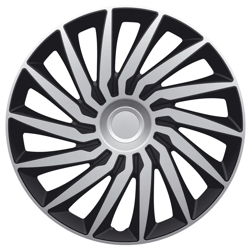 AutoStyle 4-Delige Wieldoppenset Kendo 14-inch zilver/zwart