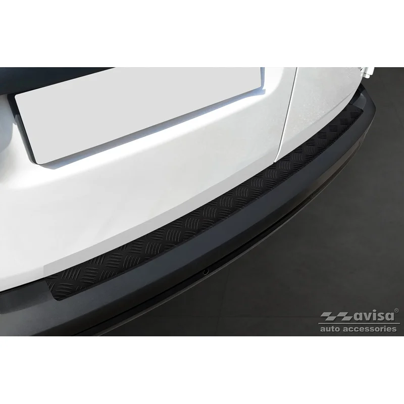 Avisa Aluminium Achterbumperprotector passend voor Volkswagen Caddy 2004-2015 & FL 2015- - Matzwart