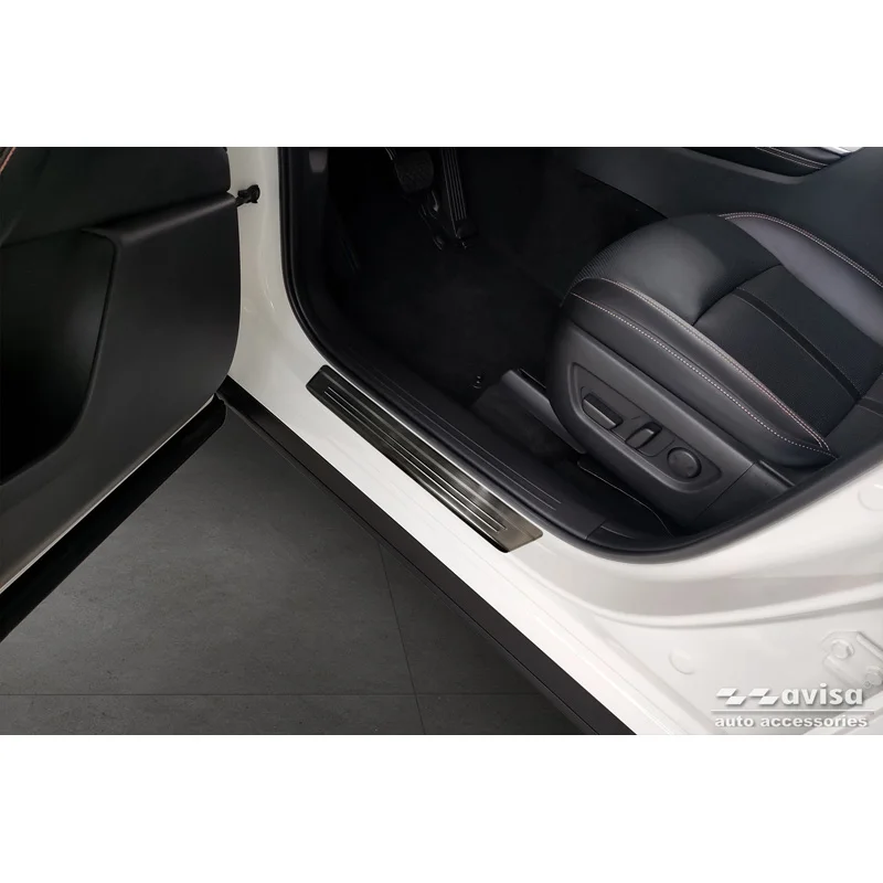 Avisa Zwart RVS Instaplijsten passend voor Mazda CX-60 (KH) 2022- - 'Lines' - 4-delig