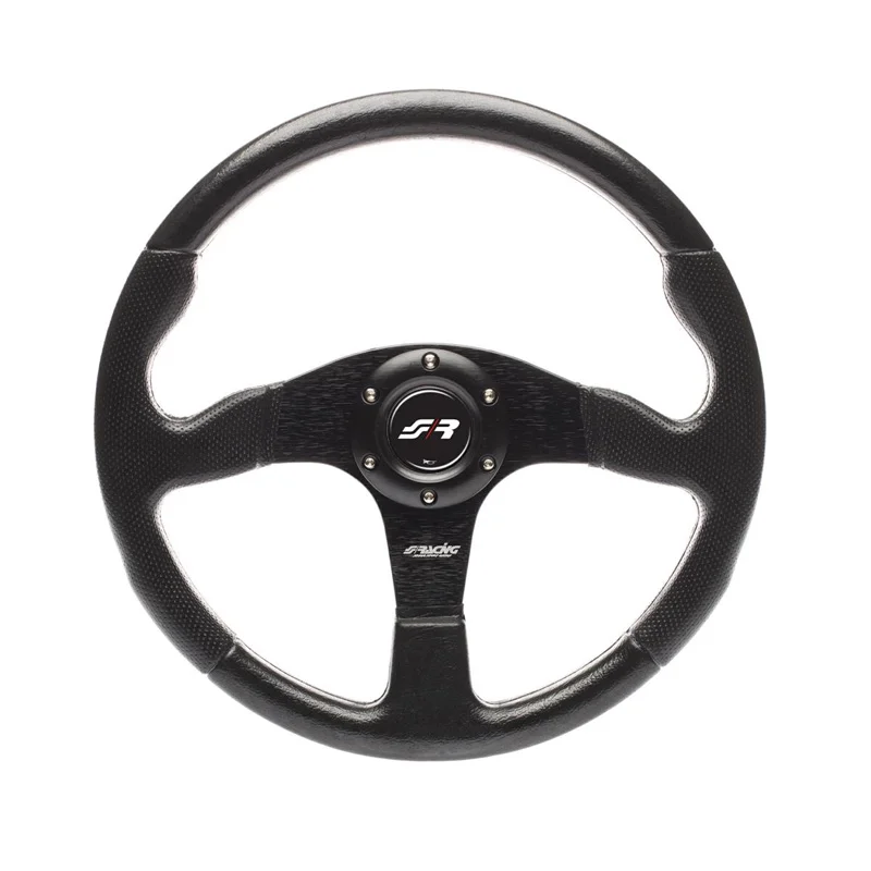 Simoni Racing Universeel Sportstuur Match - Zwart PU - Diameter 350mm