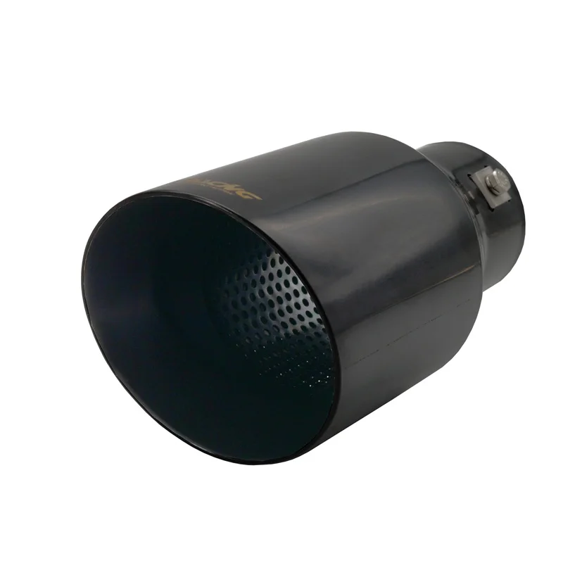 Simoni Racing Uitlaatsierstuk Rond/Schuin RVS Zwart - Ø102xL190mm - Montage 38->63mm