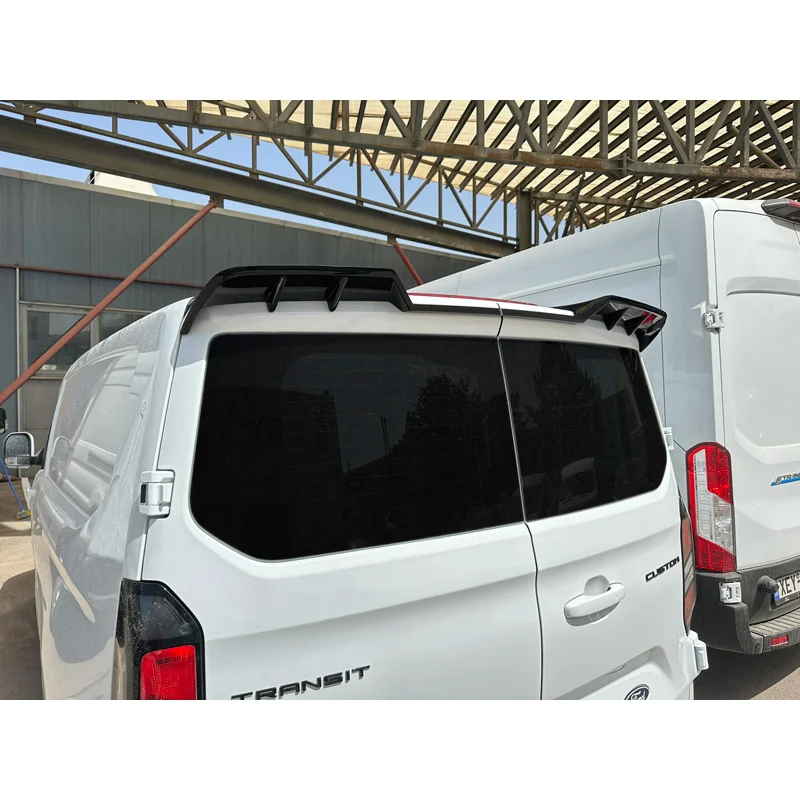 Motordrome Dakspoiler passend voor Ford Transit Custom (V710) 2023- & Volkswagen Transporter T7 2024- (met 2 achterdeuren) (PU)