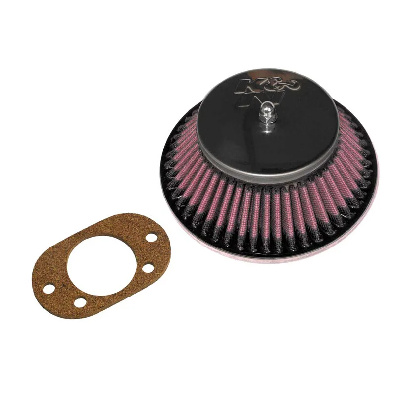 K&N carburateur luchtfilter conisch passend voor SU/SU Hitachi 1.75'' HIF6/HIF44/ 2'' HIF7, gat buiten het midden, Montagehoogte 52mm (56-9330)