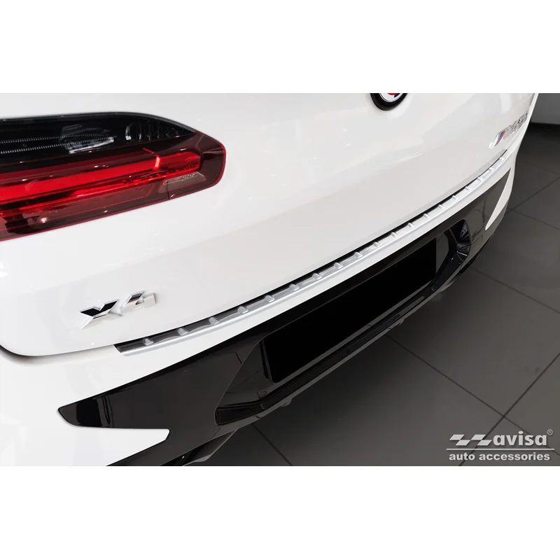 Avisa RVS Achterbumperprotector passend voor BMW X4 G02 FL 2021- met M-Pakket - Zilver