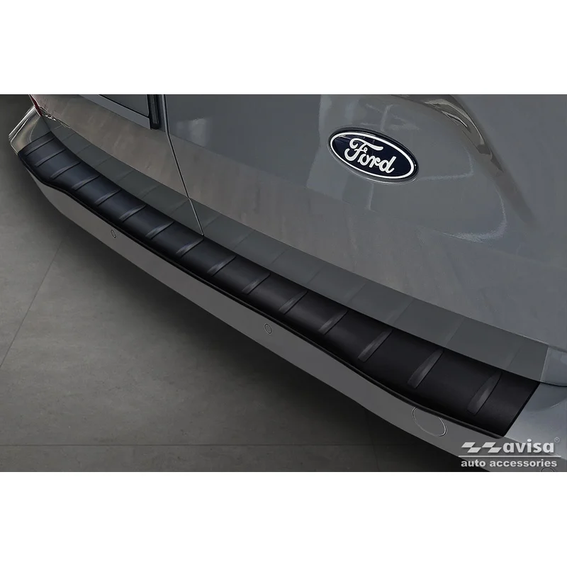 Avisa RVS Achterbumperprotector passend voor Ford Transit Custom & Tourneo Custom (V710) 2023- / Volkswagen Transporter T7 2024- - Matzwart