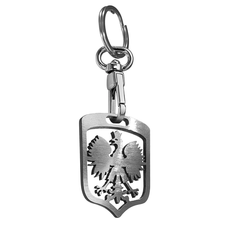 Avisa RVS sleutelhanger - 'Polen' (Zilver/Grafiet)
