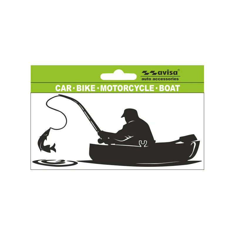 Avisa AutoTattoo Sticker Fisher in Boat - 14x6,5cm