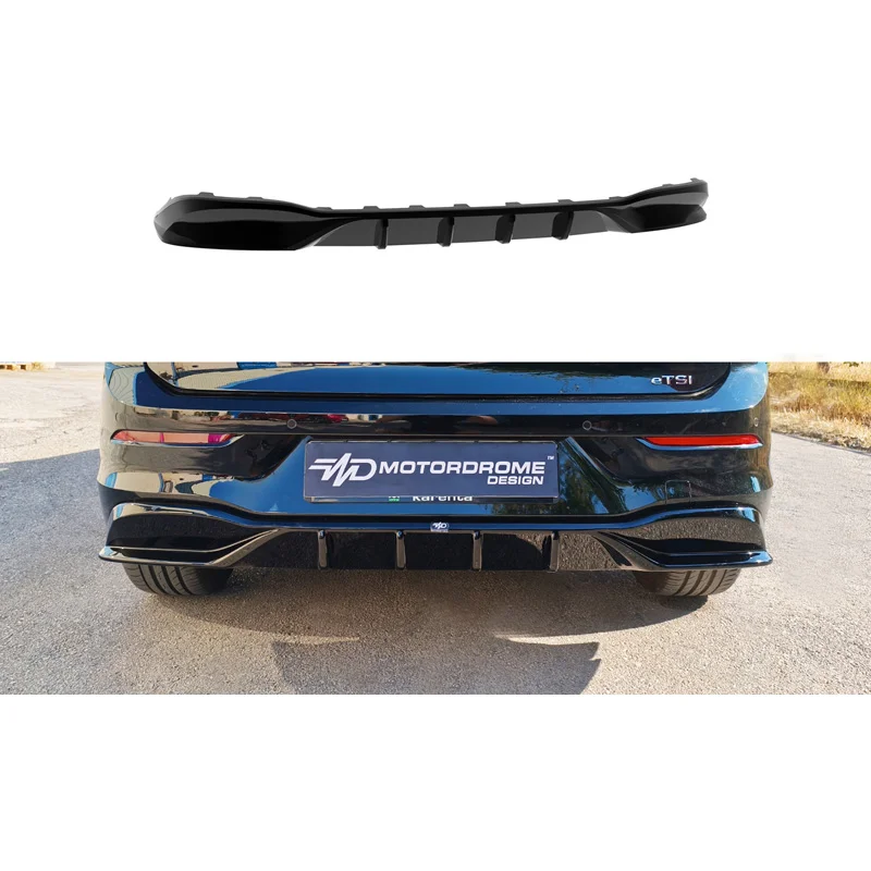 Motordrome Achterbumperdiffuser passend voor Volkswagen Golf VIII 2020- incl. Facelift (ABS)