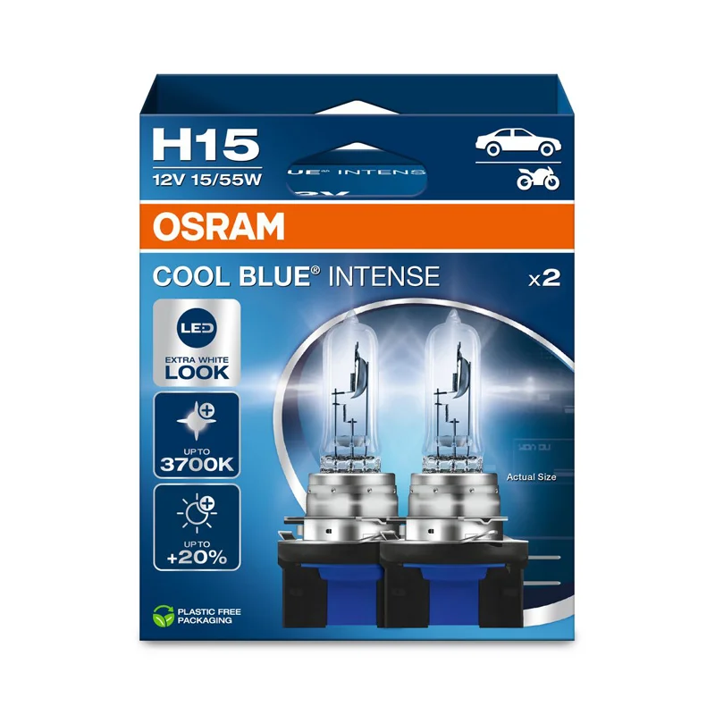 Osram Cool Blue Intense NextGen Halogeen lampen – H15 – 12V/55-15W – set à 2 stuks