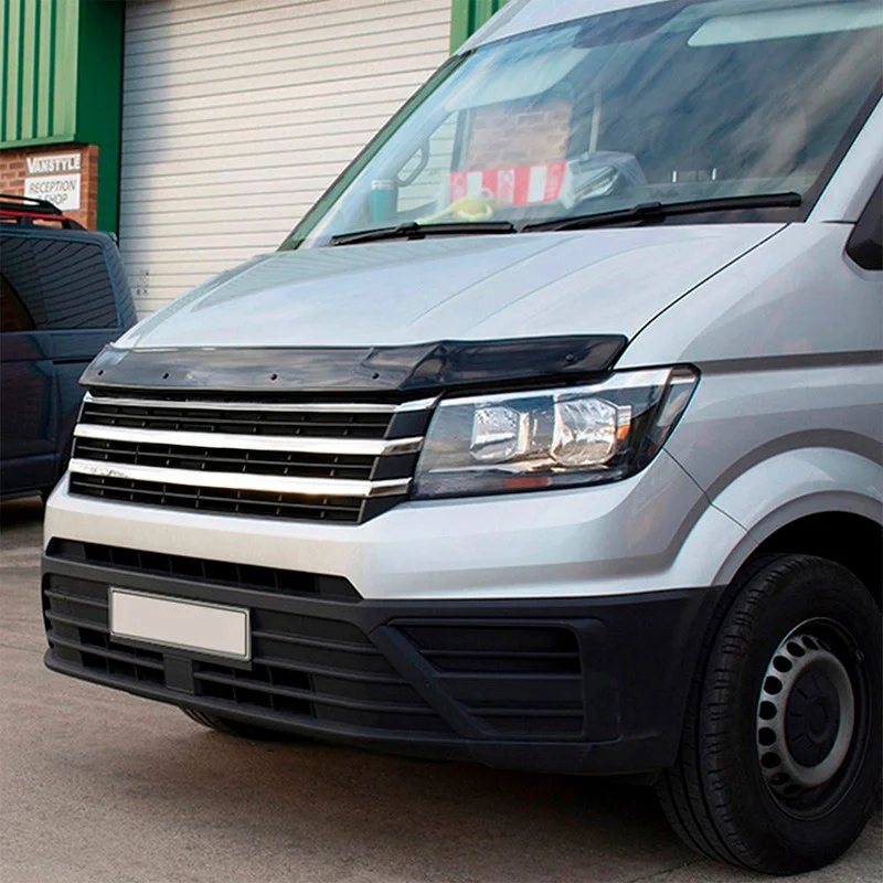 Oneway Motorkapbeschermer (steenslagcover) passend voor Volkswagen Crafter MK2 2016- & MAN TGE MK1 PreFacelift 2016- – Glanzend zwart