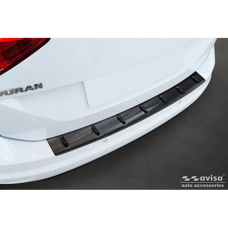 Avisa RVS Achterbumperprotector STRONG EDITION passend voor Volkswagen Touran III 2015- incl. R-Line - Zwart