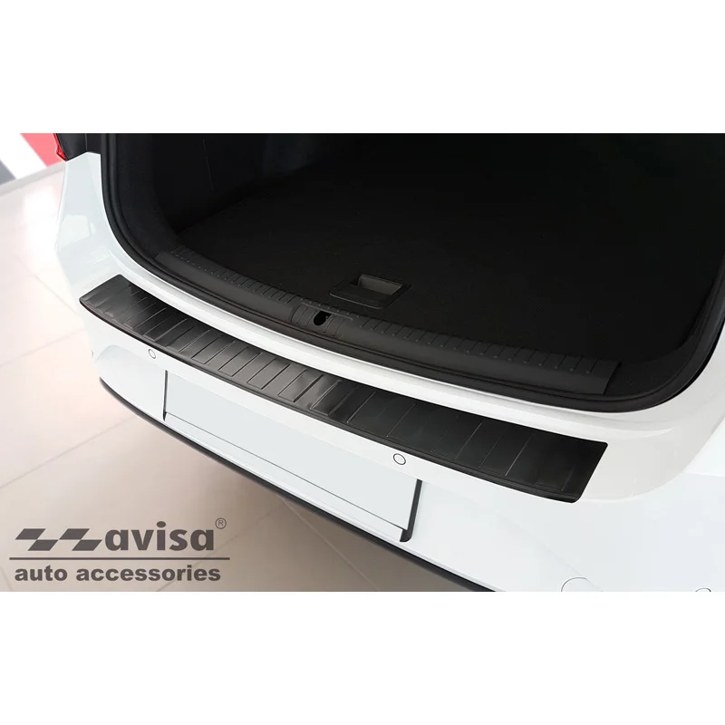 Avisa RVS Achterbumperprotector passend voor Seat Leon Sportstourer incl. FR / Cupra Leon Sportstourer 2020-2024 & FL 2024- - Zwart