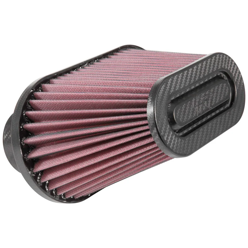 K&N Universeel filter - carbonvezel - 2x aansluiting 76mm, 254mm x 130mm bodem, 162mm x 80mm top, 140mm hoogte (RP-6101)