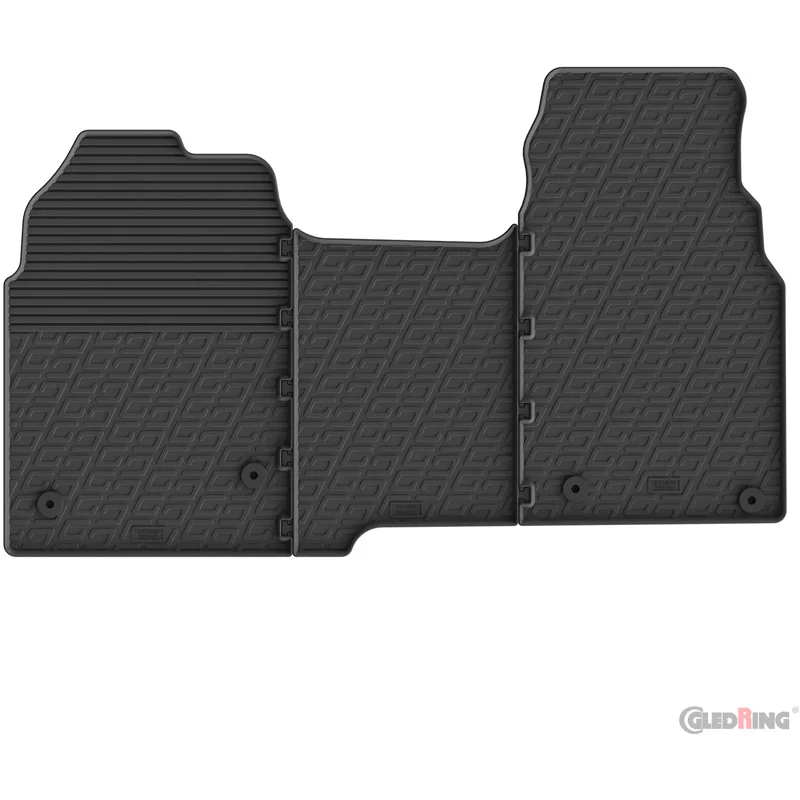 Gledring Rubbermatten passend voor Volkswagen Transporter T7 Cargo 2024- (G profiel 3-delig + montageclips)