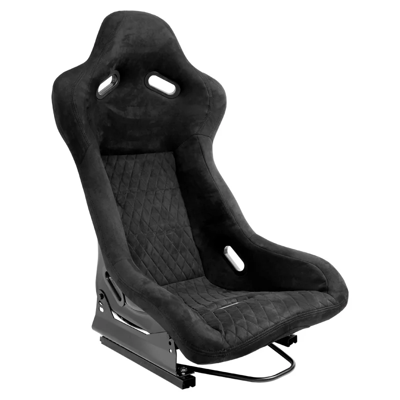 AutoStyle Sportstoel ‘LV’ – Zwart – Vaste polyester rugleuning – incl. sledes